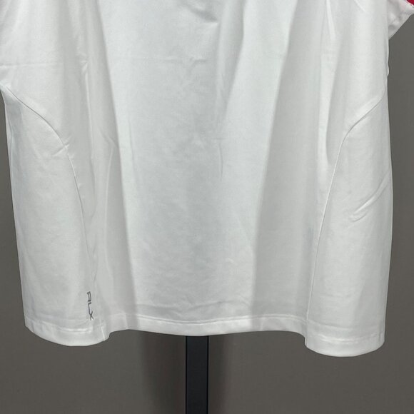 NEW Ralph Lauren RLX Shirt Womens Large white pink golf athleisure sports - Picture 3 of 11